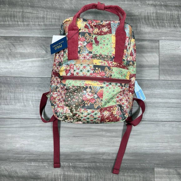 POLO RALPH LAUREN Backpack Patchwork‎ Quilted Big Pony Burnt  display picture 3